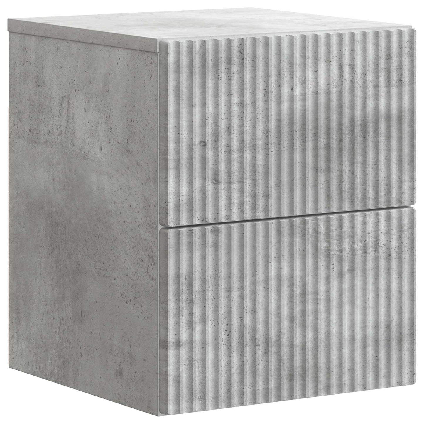 Vegghengt Nattbord med skuff 2 pcs Betonggrå 33 x 34,5 x 40 cm