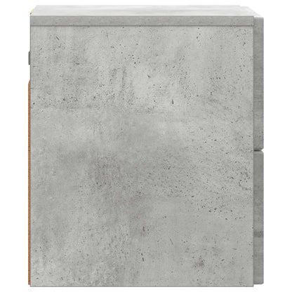 Vegghengt Nattbord med skuff 2 pcs Betonggrå 33 x 34,5 x 40 cm