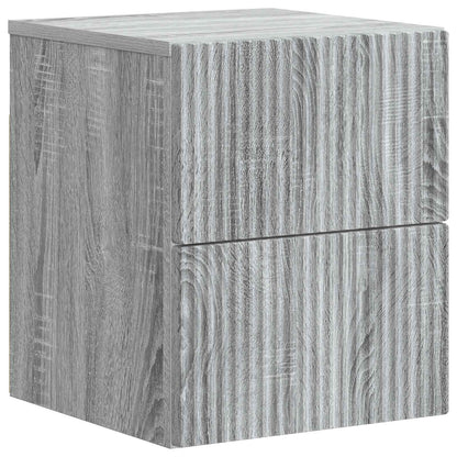 Vegghengt Nattbord Grå sonoma 33 x 34,5 x 40 cm Konstruert tre