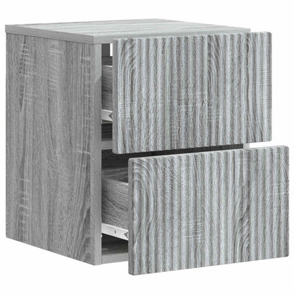 Vegghengt Nattbord Grå sonoma 33 x 34,5 x 40 cm Konstruert tre
