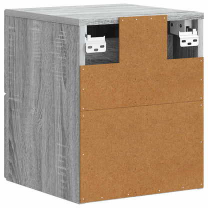 Vegghengt Nattbord Grå sonoma 33 x 34,5 x 40 cm Konstruert tre