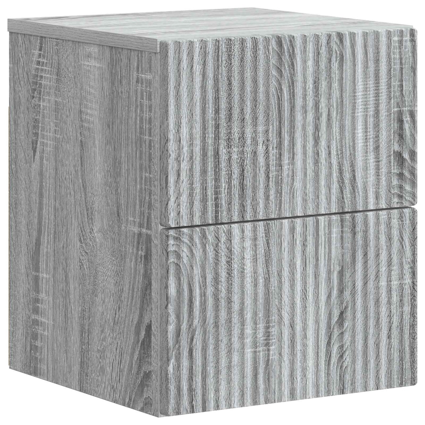Vegghengt Nattbord med skuff 2 pcs Grå sonoma 33 x 34,5 x 40 cm
