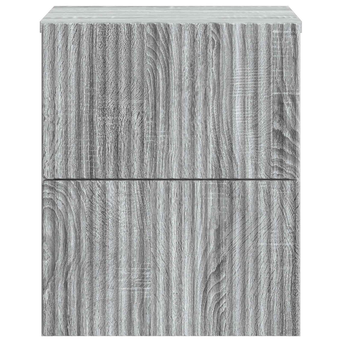 Vegghengt Nattbord med skuff 2 pcs Grå sonoma 33 x 34,5 x 40 cm