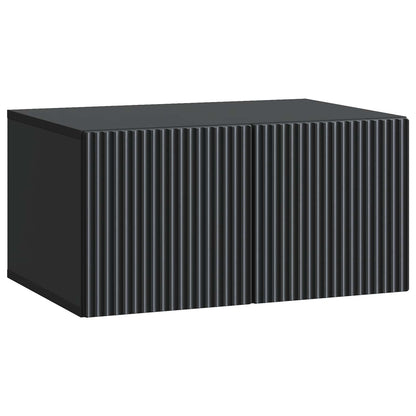 Vegghengt TV skap Svart 59,5 x 41 x 30 cm Konstruert tre