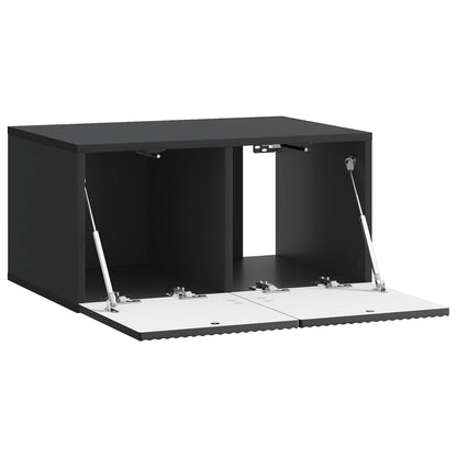 Vegghengt TV skap Svart 59,5 x 41 x 30 cm Konstruert tre