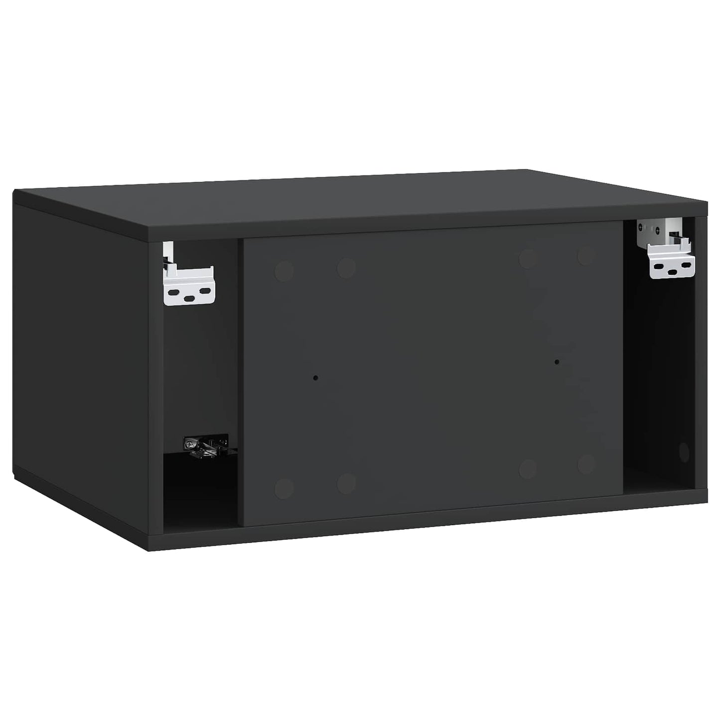 Vegghengt TV skap Svart 59,5 x 41 x 30 cm Konstruert tre