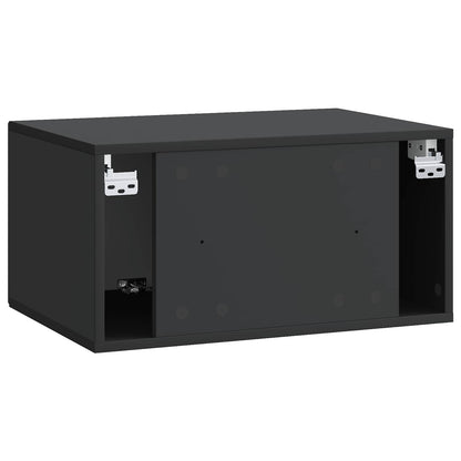 Vegghengt TV skap Svart 59,5 x 41 x 30 cm Konstruert tre