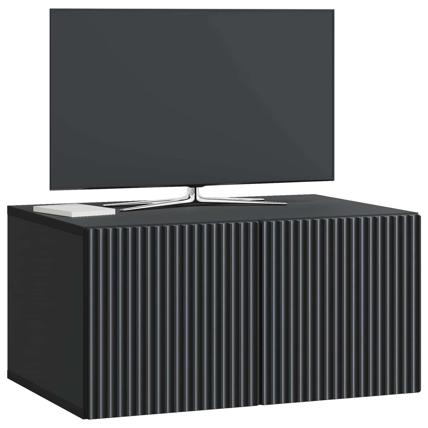 Vegghengt TV skap Svart 59,5 x 41 x 30 cm Konstruert tre