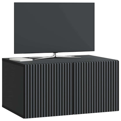 Vegghengt TV skap Svart 59,5 x 41 x 30 cm Konstruert tre