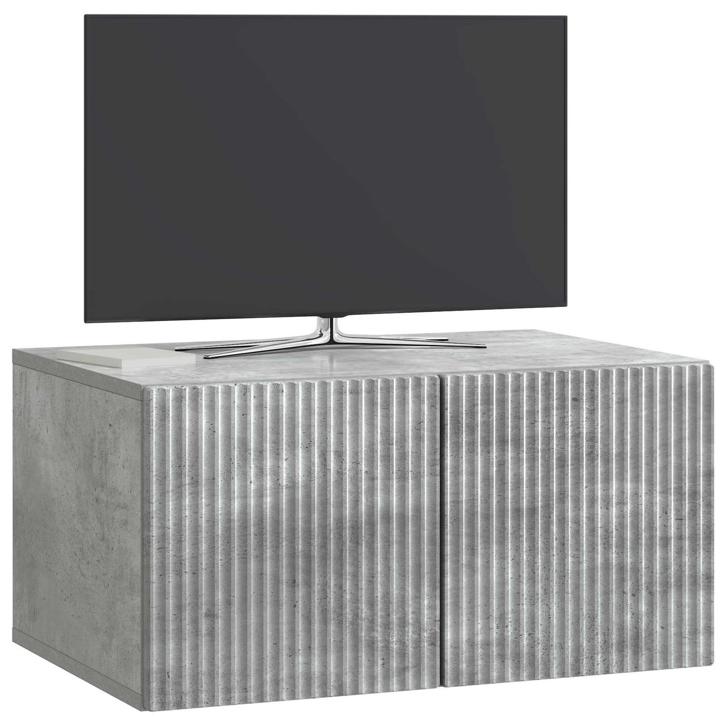 Vegghengt TV skap Betonggrå 59,5 x 41 x 30 cm Konstruert tre