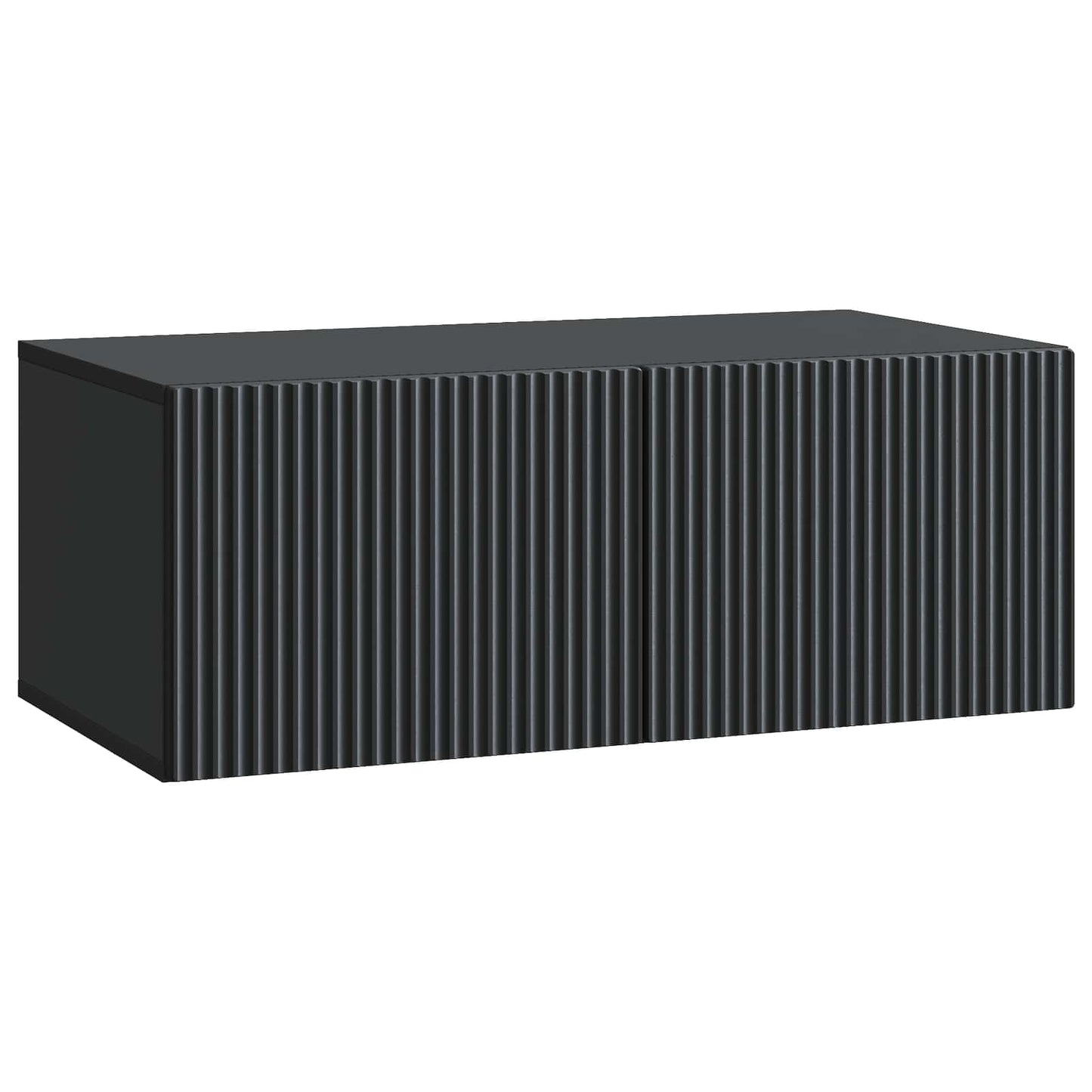 Vegghengt TV skap Svart 78,5 x 41 x 30 cm Konstruert tre