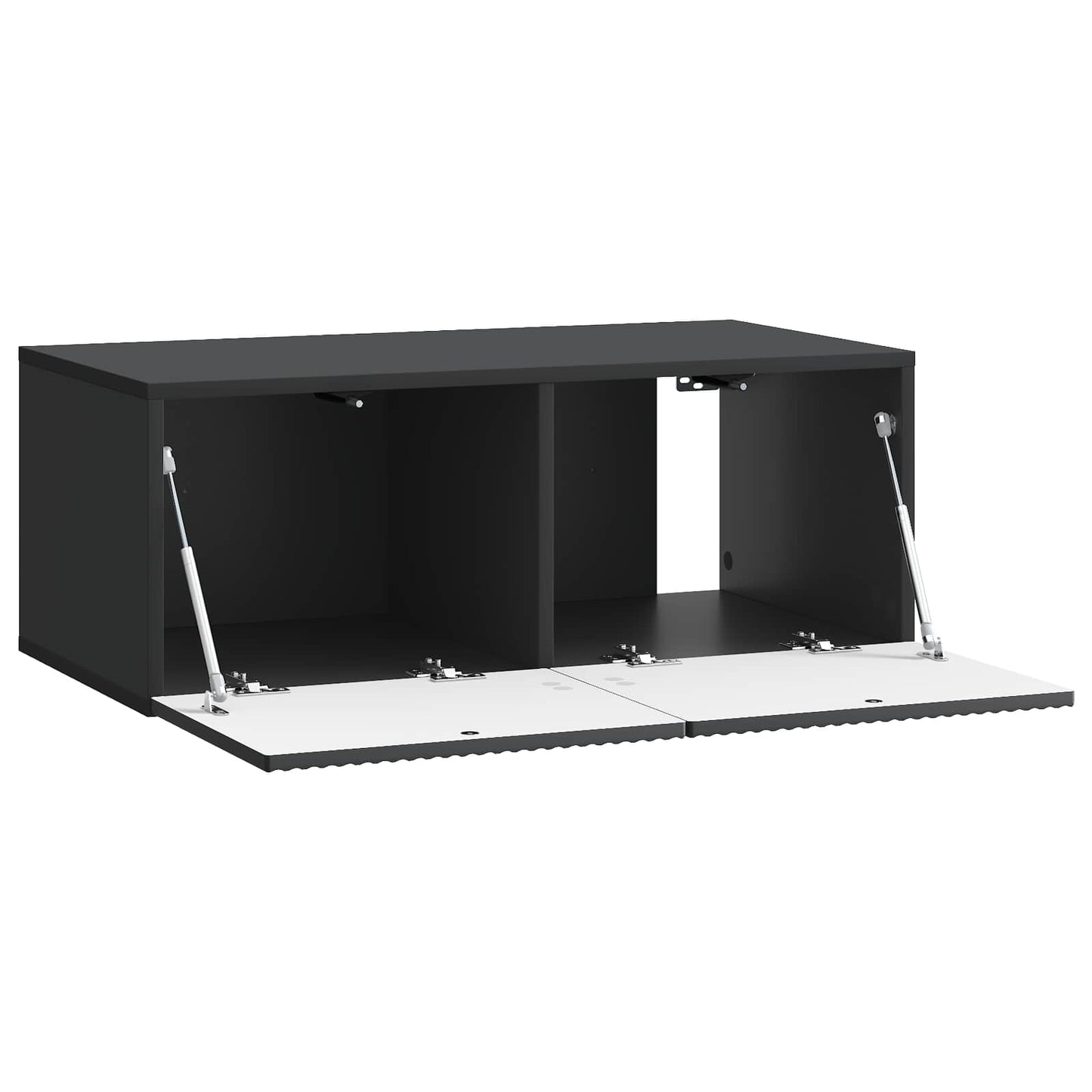 Vegghengt TV skap Svart 78,5 x 41 x 30 cm Konstruert tre