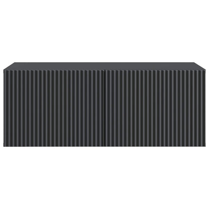 Vegghengt TV skap Svart 78,5 x 41 x 30 cm Konstruert tre
