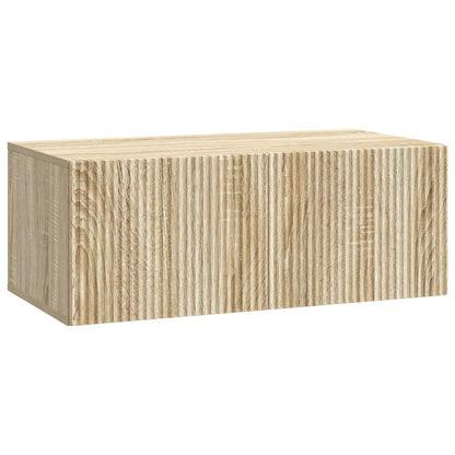 Vegghengt TV skap Sonoma eik 78,5 x 41 x 30 cm Konstruert tre