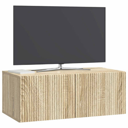 Vegghengt TV skap Sonoma eik 78,5 x 41 x 30 cm Konstruert tre
