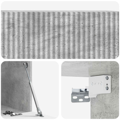 Vegghengt TV skap Betonggrå 78,5 x 41 x 30 cm Konstruert tre