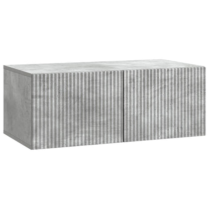 Vegghengt TV skap Betonggrå 78,5 x 41 x 30 cm Konstruert tre