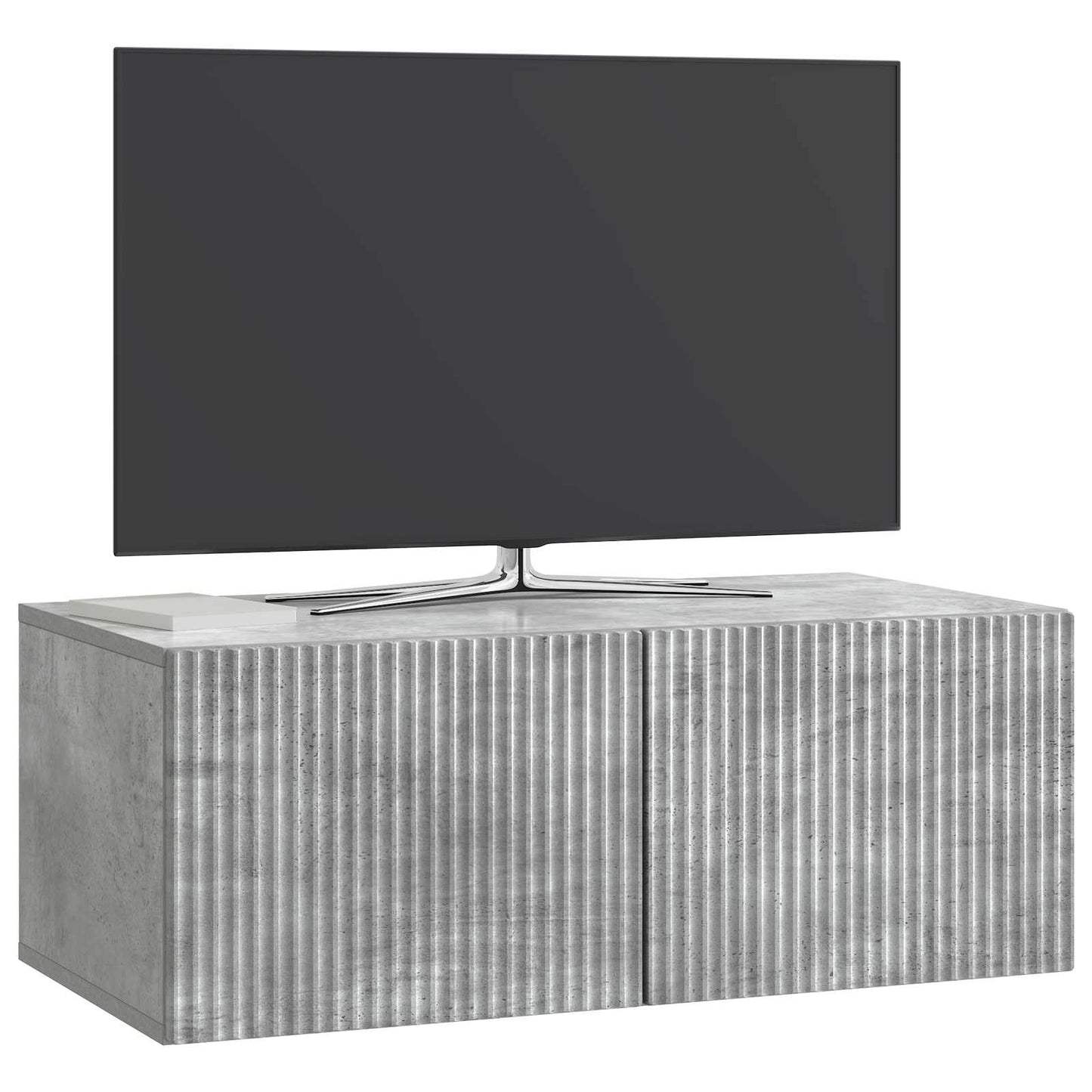 Vegghengt TV skap Betonggrå 78,5 x 41 x 30 cm Konstruert tre