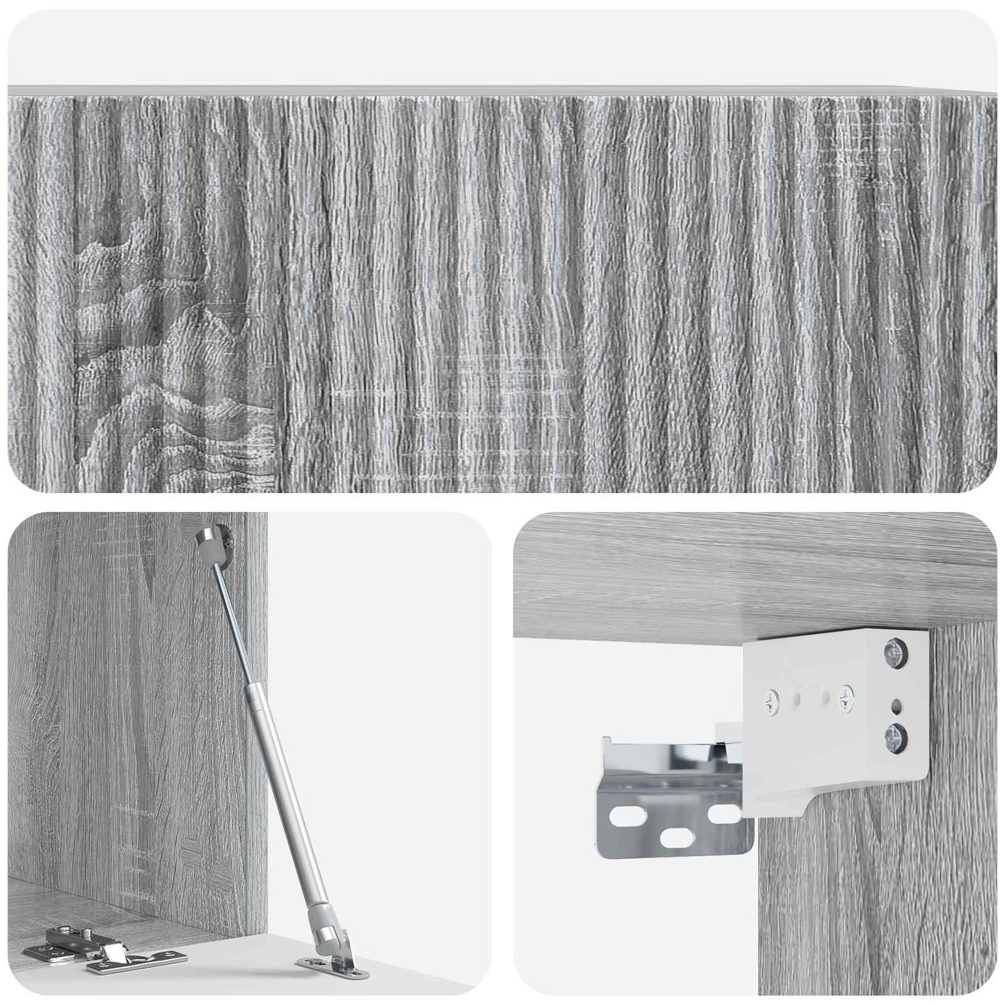 Vegghengt TV skap Grå sonoma 78,5 x 41 x 30 cm Konstruert tre