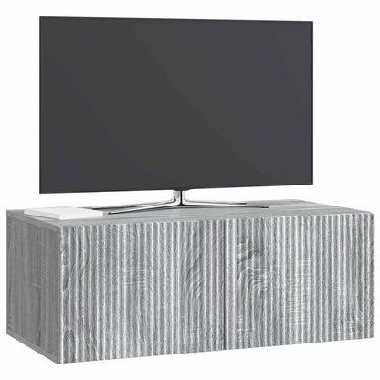 Vegghengt TV skap Grå sonoma 78,5 x 41 x 30 cm Konstruert tre