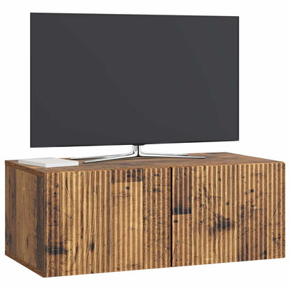 Vegghengt TV skap Gammelt tre 78,5 x 41 x 30 cm Konstruert tre
