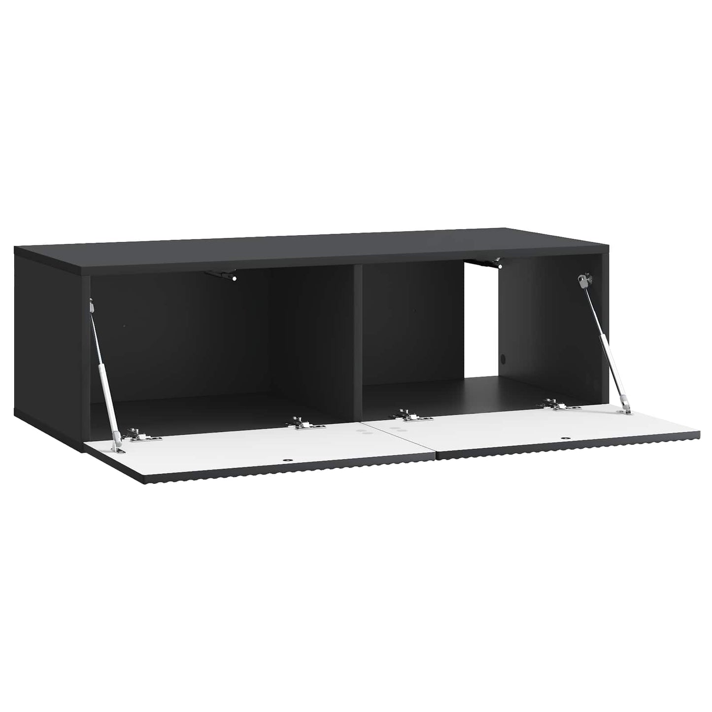 Vegghengt TV skap Svart 98 x 41 x 30 cm Konstruert tre