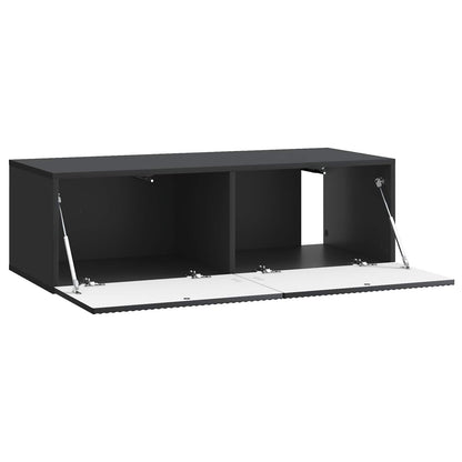 Vegghengt TV skap Svart 98 x 41 x 30 cm Konstruert tre