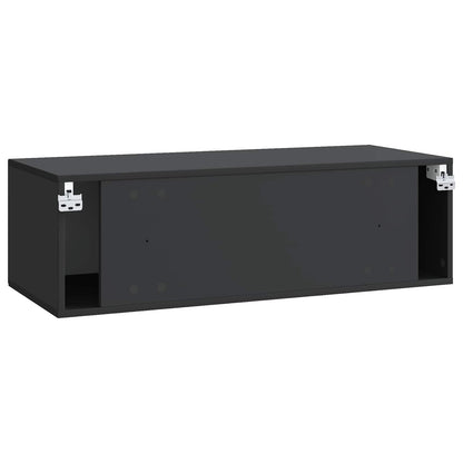 Vegghengt TV skap Svart 98 x 41 x 30 cm Konstruert tre