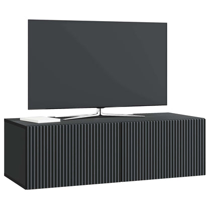 Vegghengt TV skap Svart 98 x 41 x 30 cm Konstruert tre