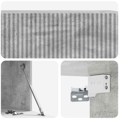 Vegghengt TV skap Betonggrå 98 x 41 x 30 cm Konstruert tre