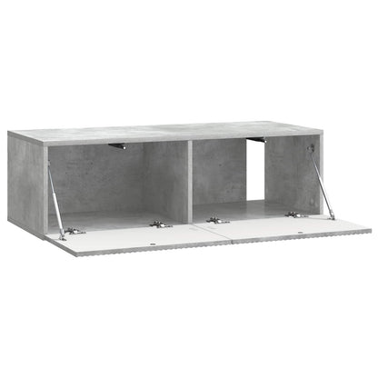 Vegghengt TV skap Betonggrå 98 x 41 x 30 cm Konstruert tre