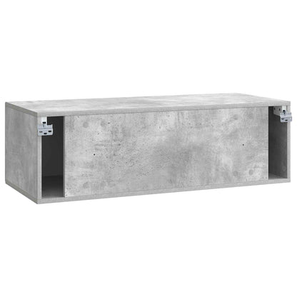 Vegghengt TV skap Betonggrå 98 x 41 x 30 cm Konstruert tre