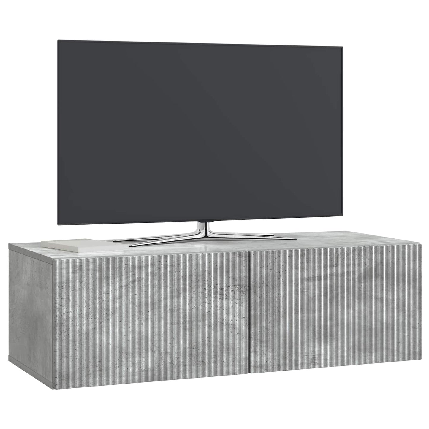 Vegghengt TV skap Betonggrå 98 x 41 x 30 cm Konstruert tre