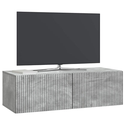 Vegghengt TV skap Betonggrå 98 x 41 x 30 cm Konstruert tre