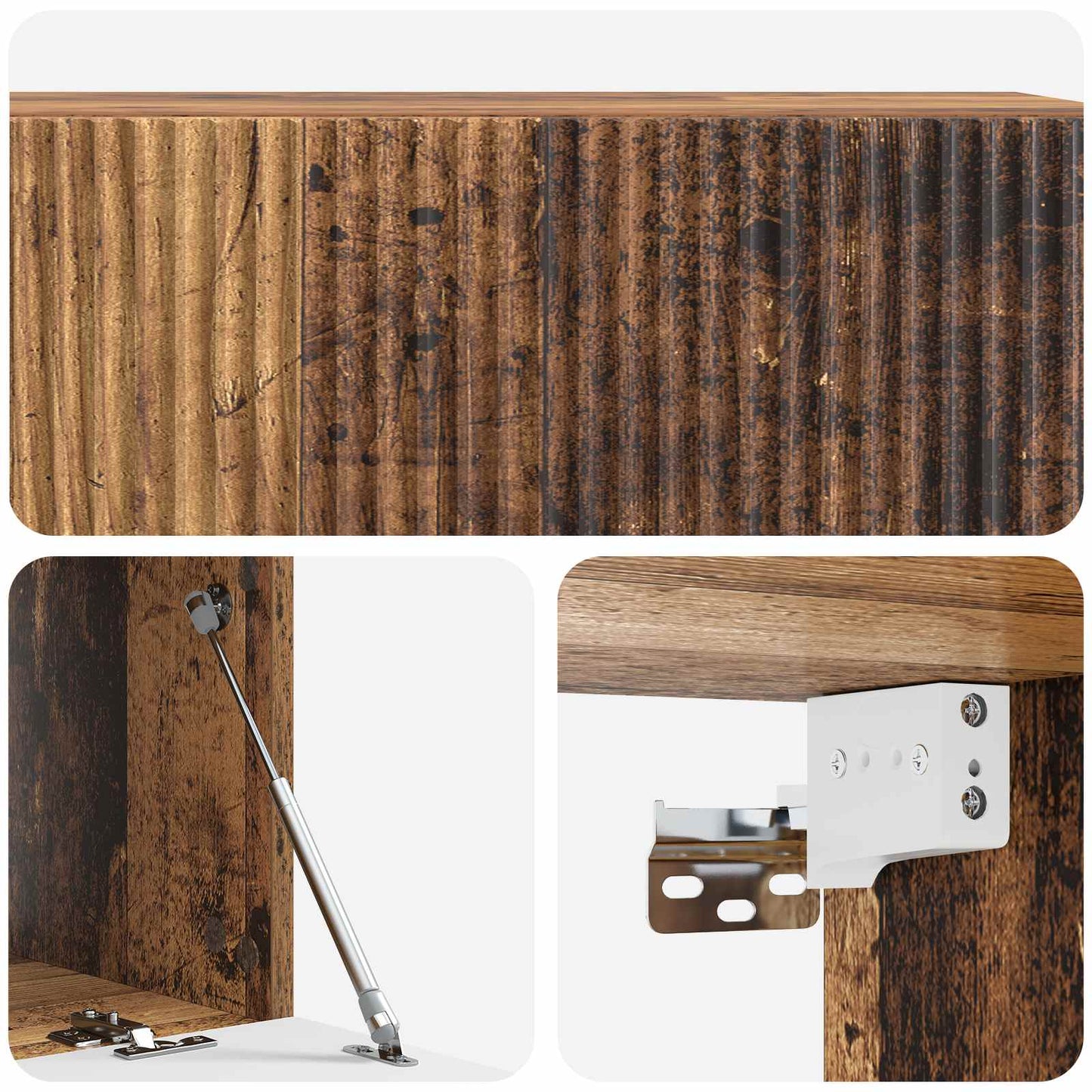 Vegghengt TV skap Gammelt tre 98 x 41 x 30 cm Konstruert tre