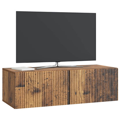Vegghengt TV skap Gammelt tre 98 x 41 x 30 cm Konstruert tre