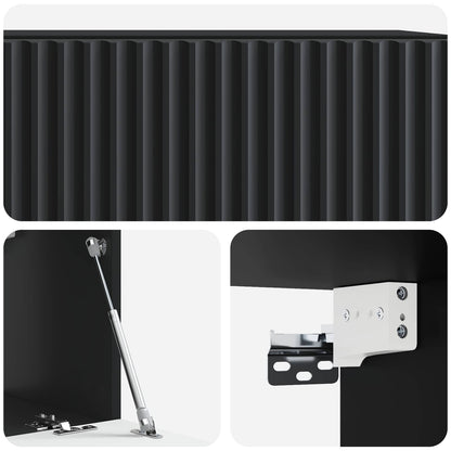 Vegghengt TV skap Svart 59,5 x 31 x 30 cm Konstruert tre