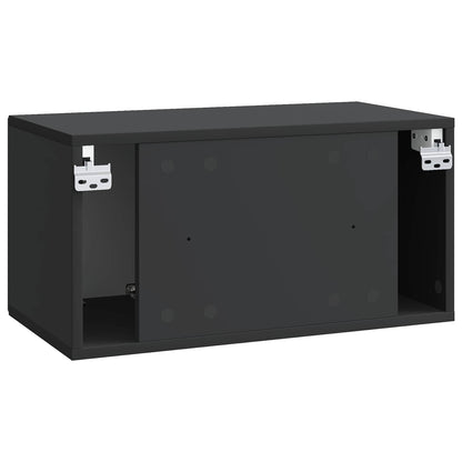 Vegghengt TV skap Svart 59,5 x 31 x 30 cm Konstruert tre
