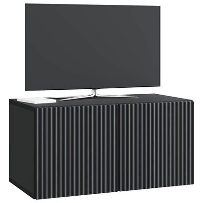 Vegghengt TV skap Svart 59,5 x 31 x 30 cm Konstruert tre
