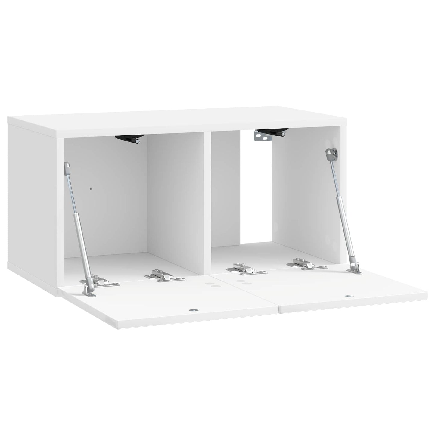 Vegghengt TV skap Veggmontert Høgglans hvit 59,5 x 31 x 30 cm