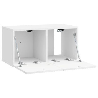 Vegghengt TV skap Veggmontert Høgglans hvit 59,5 x 31 x 30 cm
