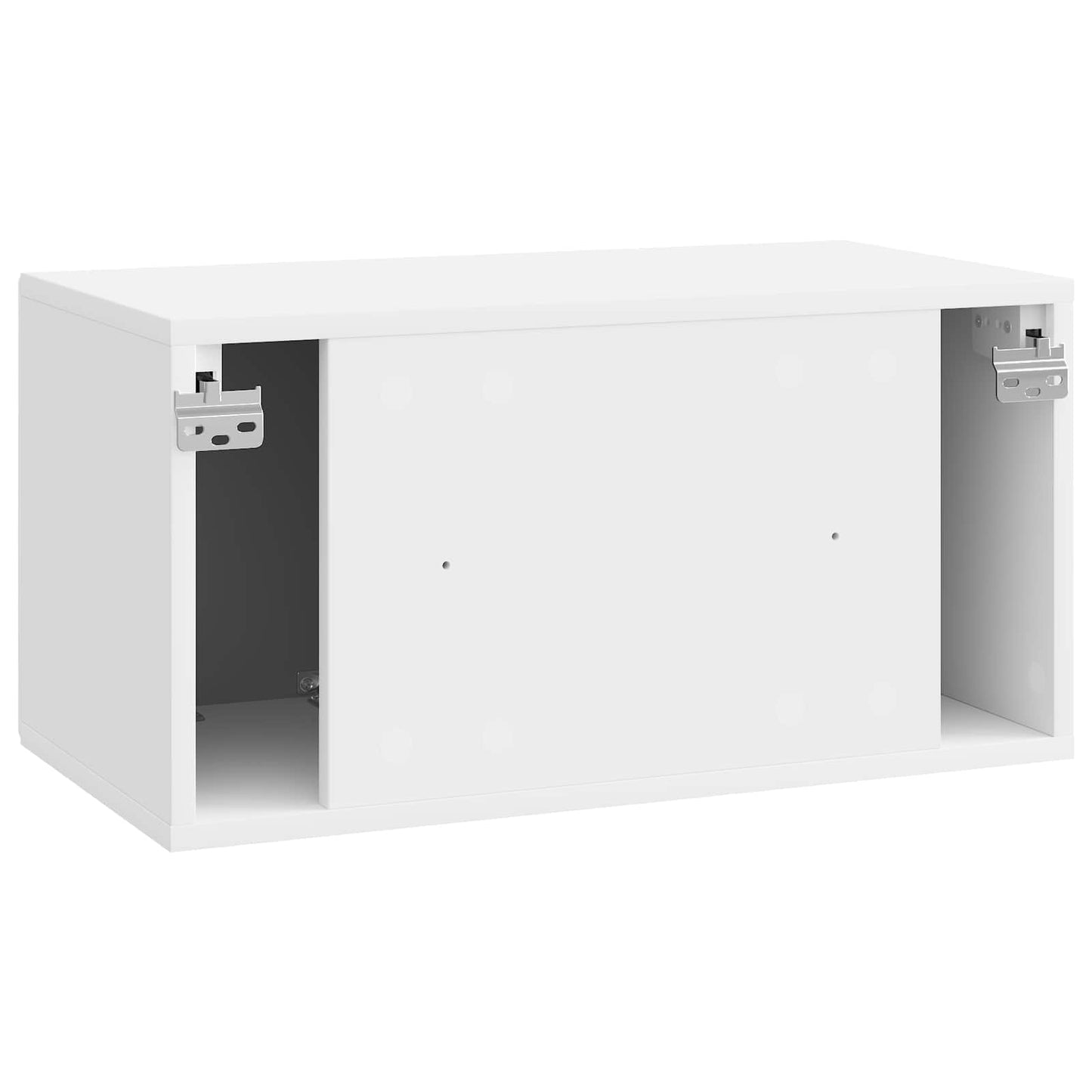 Vegghengt TV skap Veggmontert Høgglans hvit 59,5 x 31 x 30 cm