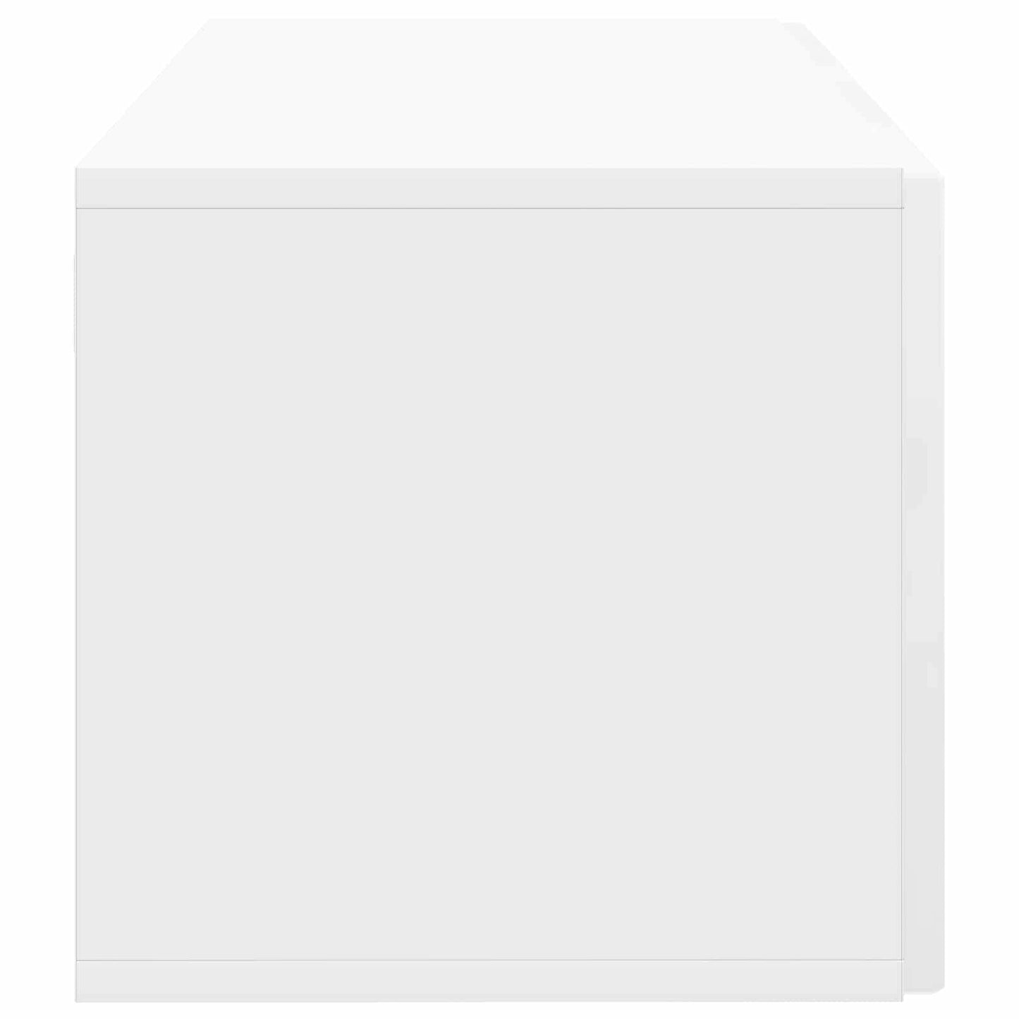 Vegghengt TV skap Veggmontert Høgglans hvit 59,5 x 31 x 30 cm