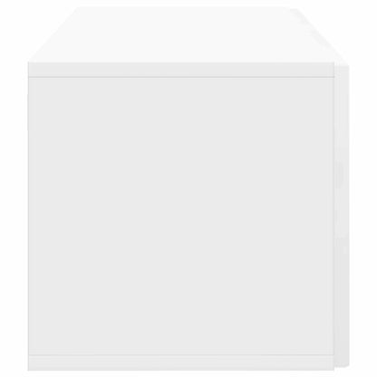 Vegghengt TV skap Veggmontert Høgglans hvit 59,5 x 31 x 30 cm