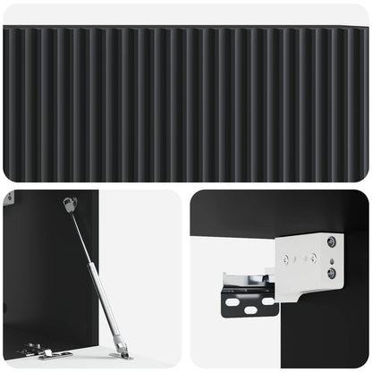 Vegghengt TV skap Svart 78,5 x 31 x 30 cm Konstruert tre