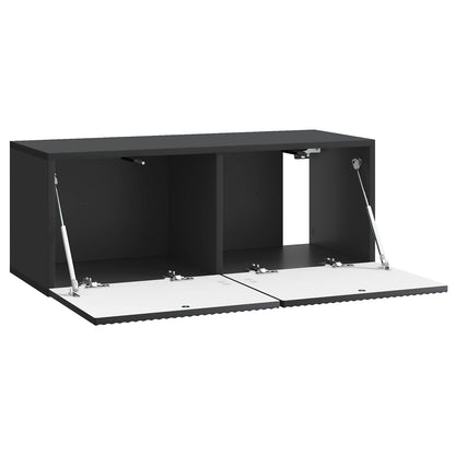Vegghengt TV skap Svart 78,5 x 31 x 30 cm Konstruert tre