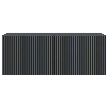 Vegghengt TV skap Svart 78,5 x 31 x 30 cm Konstruert tre