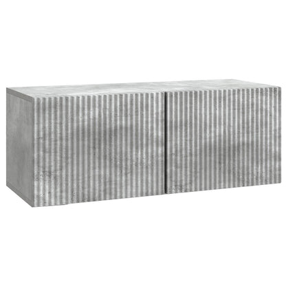 Vegghengt TV skap Betonggrå 78,5 x 31 x 30 cm Konstruert tre