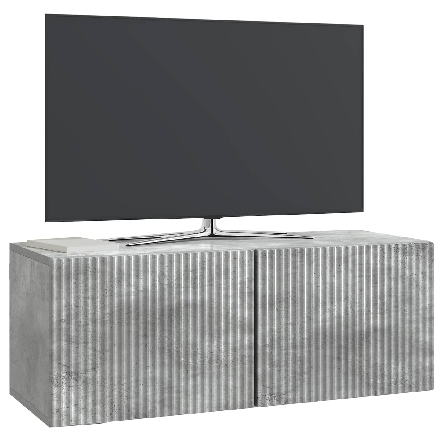 Vegghengt TV skap Betonggrå 78,5 x 31 x 30 cm Konstruert tre