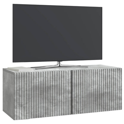 Vegghengt TV skap Betonggrå 78,5 x 31 x 30 cm Konstruert tre